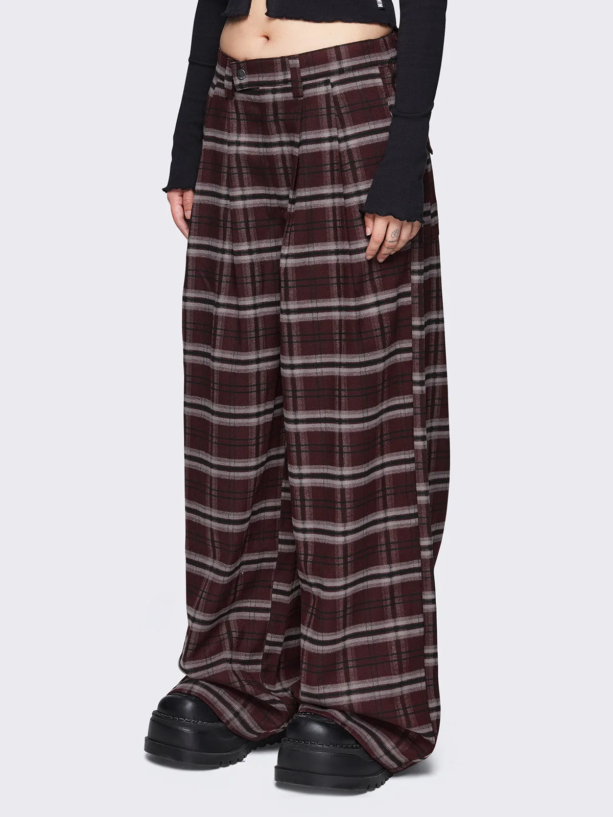 Freya Plaid Grandpa Pants