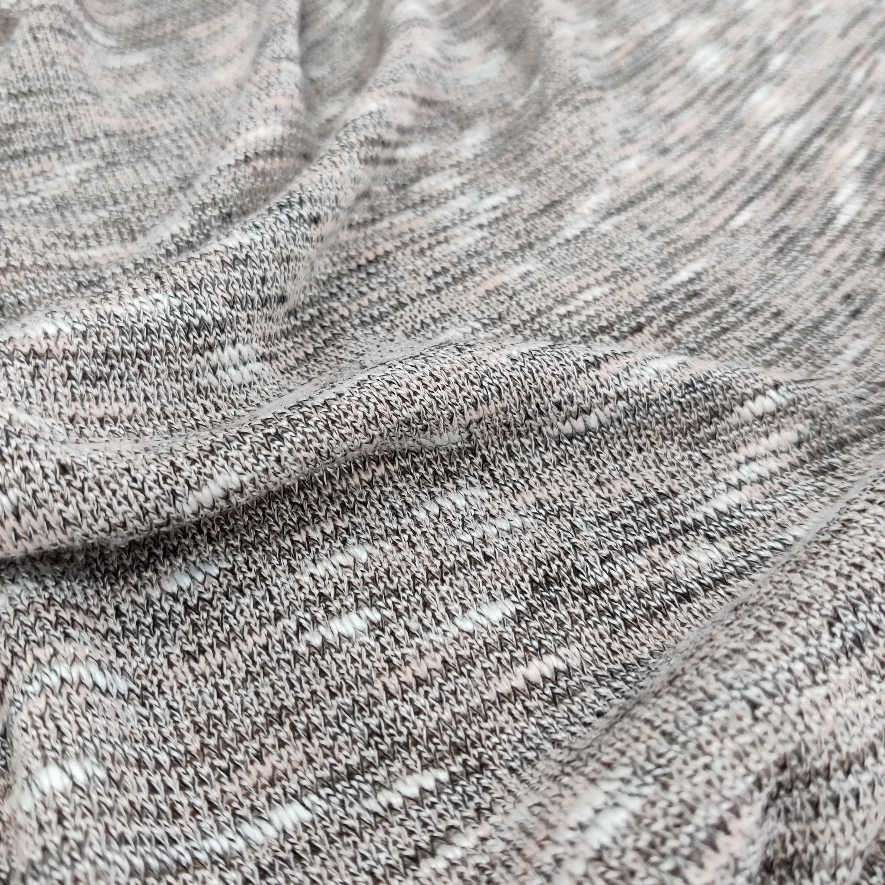 FS719_1 Grey Loose Knit Stretch Fabric