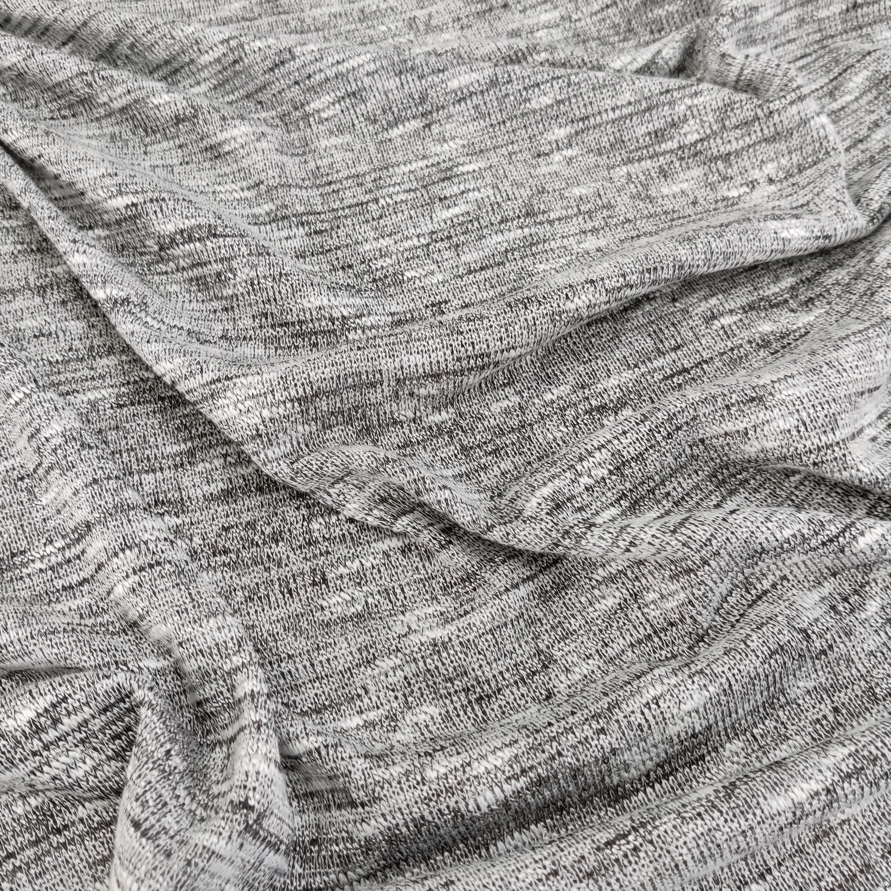 FS719_1 Grey Loose Knit Stretch Fabric