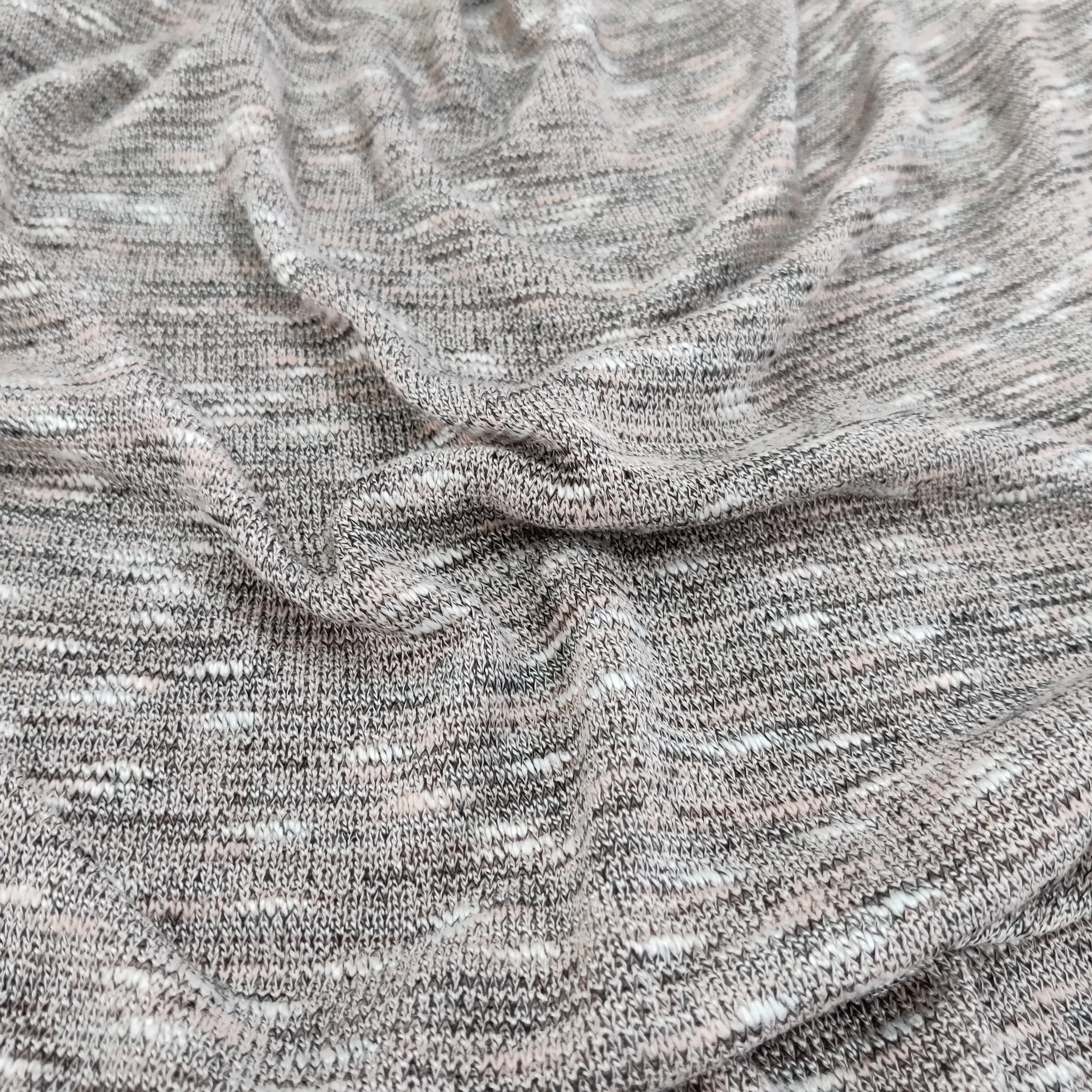 FS719_1 Grey Loose Knit Stretch Fabric