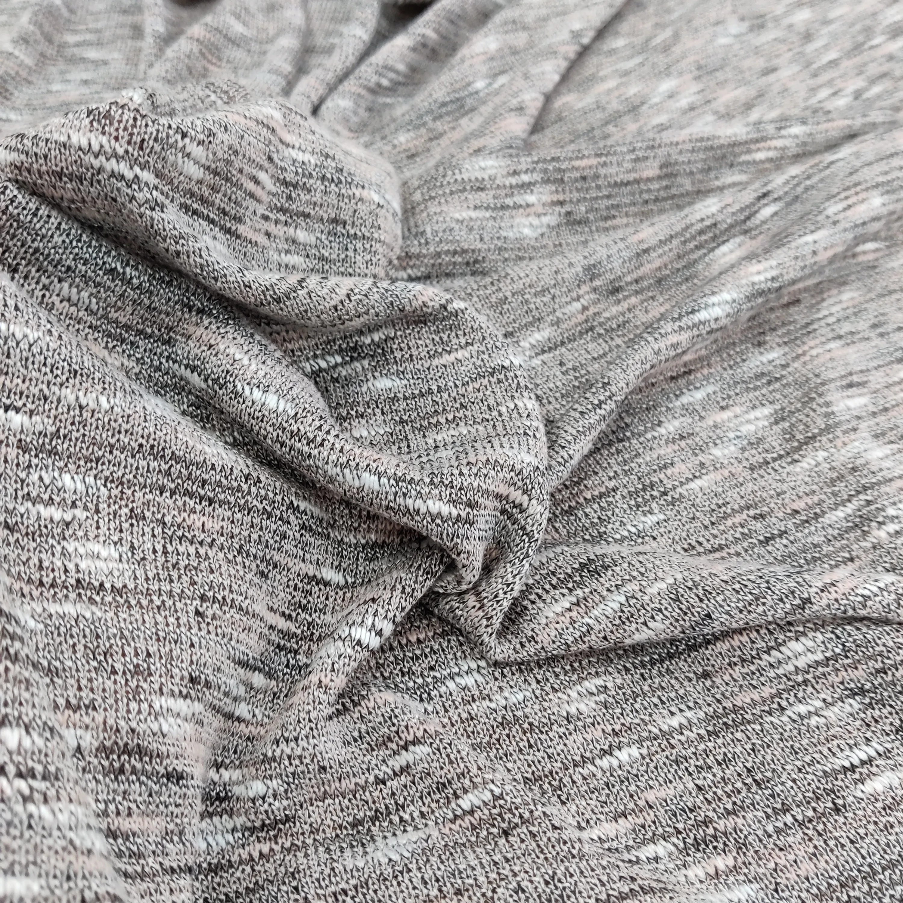 FS719_1 Grey Loose Knit Stretch Fabric