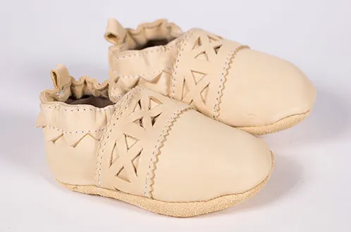 Handmade Baby Moccasin - Cream