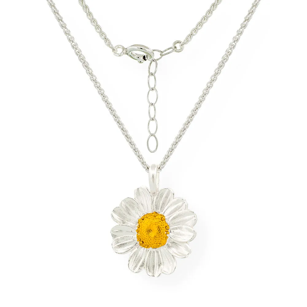 Handmade Gold Plated Silver Daisy Necklace