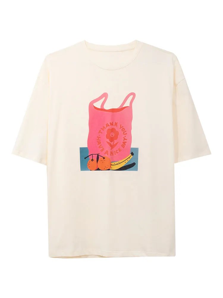 Happy Shopper retro loose graphic t-shirt