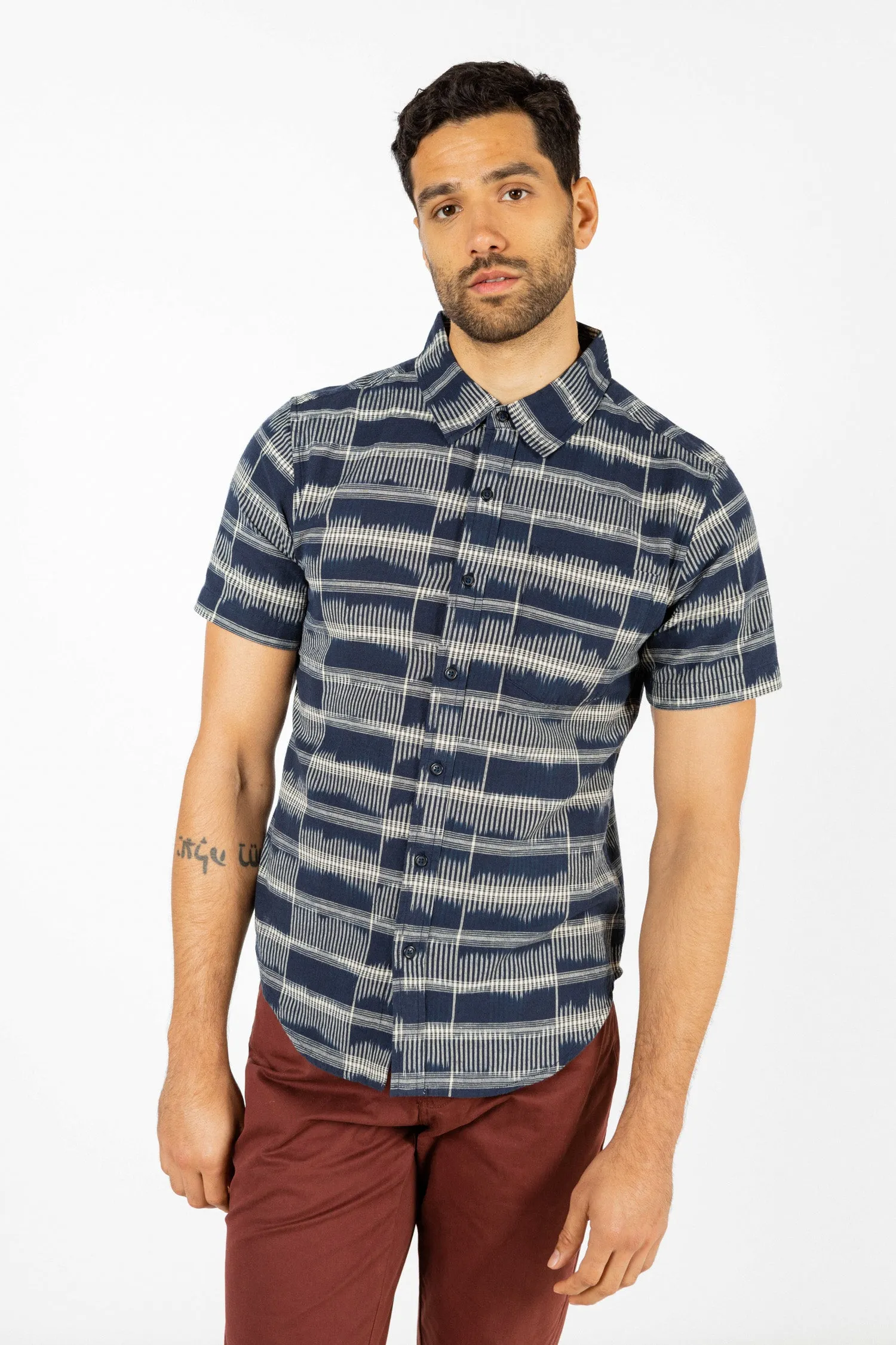 Harbor Slim Shirt / Ikat Plaid