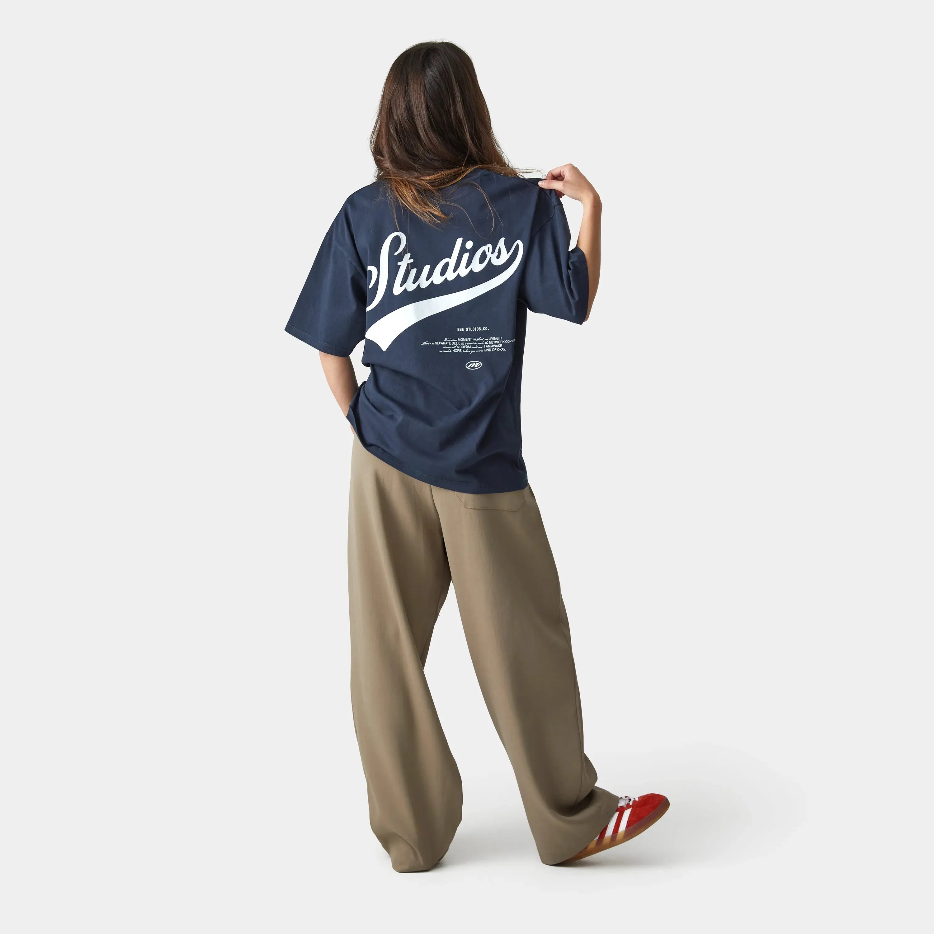 High School Navy Oversized Tee