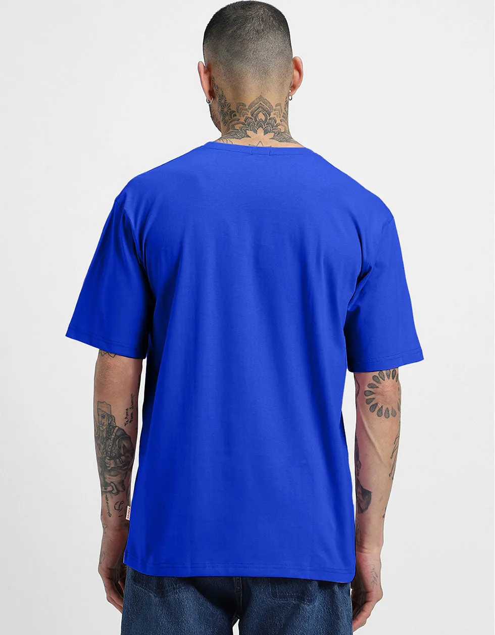 INTENSE FEELINGS Blue Oversized Tshirt