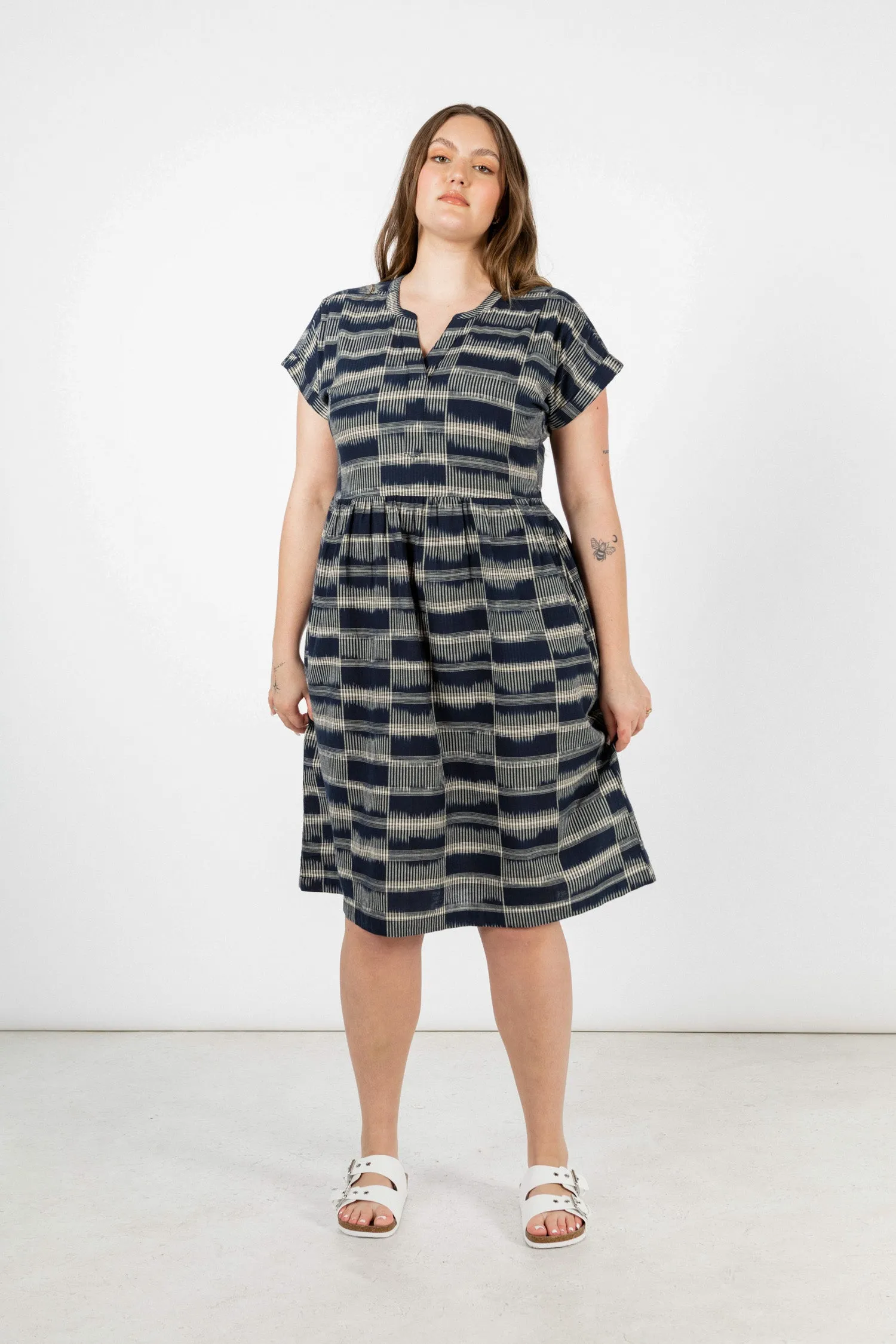 Ira Dress / Ikat Plaid