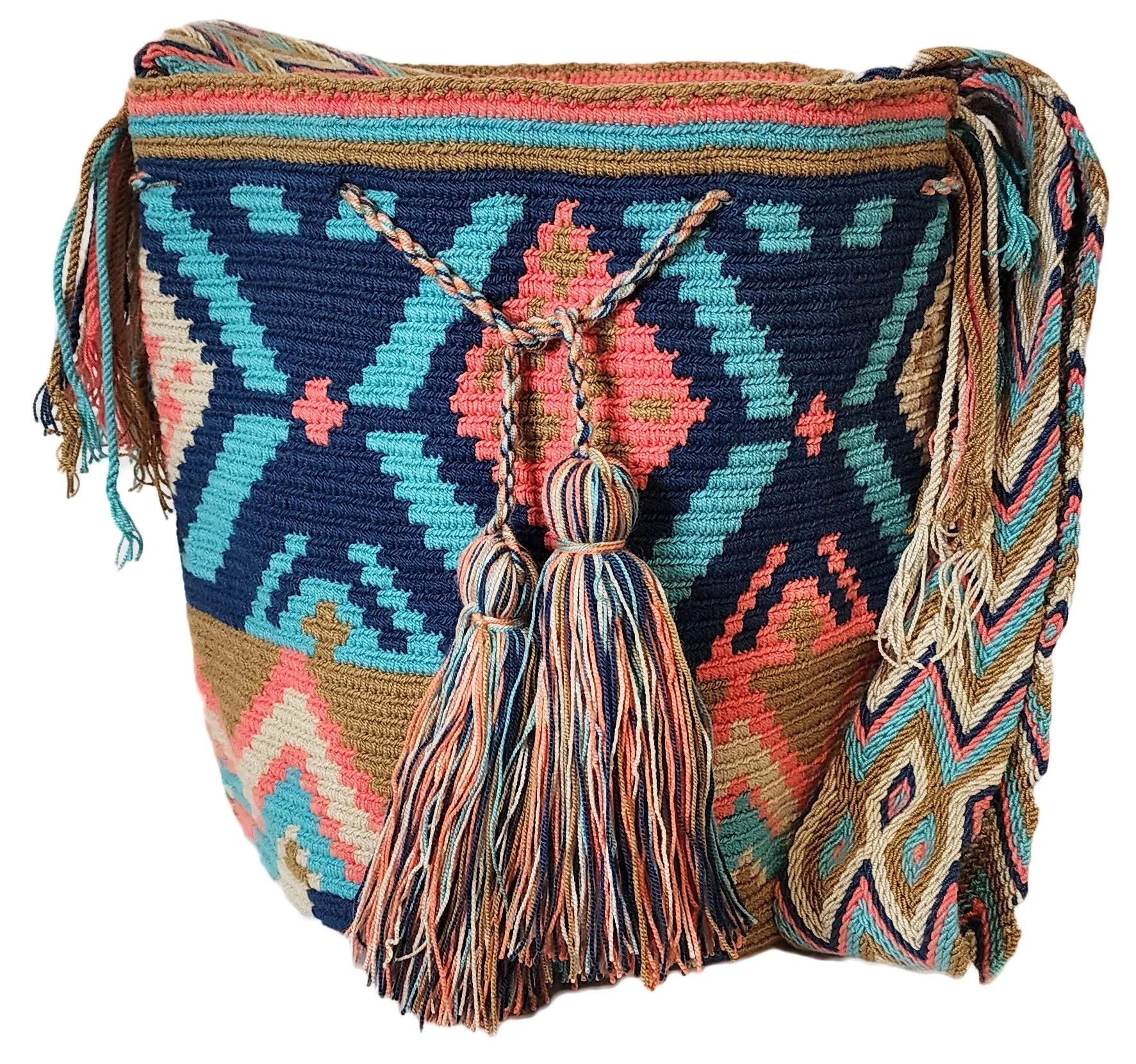 Jazlyn Large Handmade Crochet Wayuu Mochila Bag