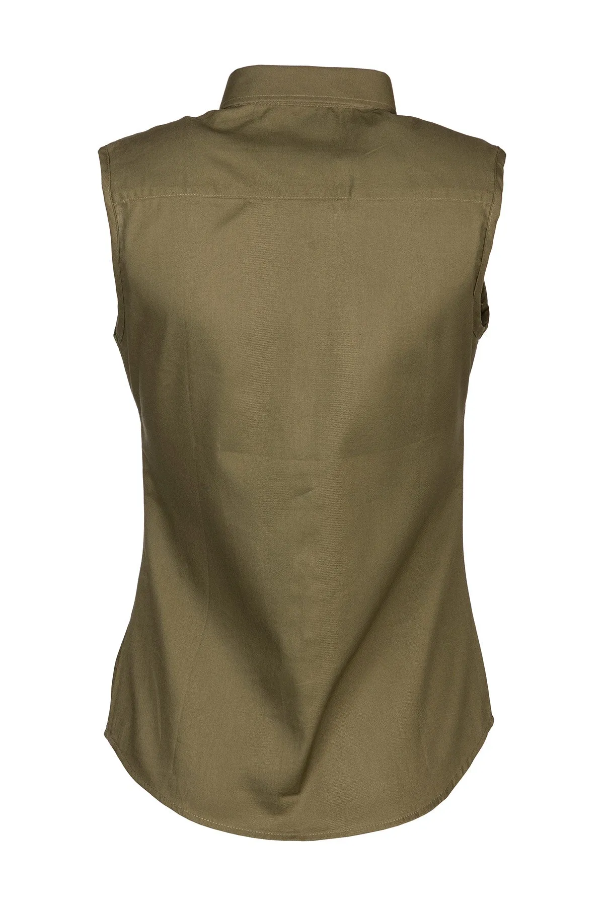 Ladies Plain Sleeveless Shirt - Hannah