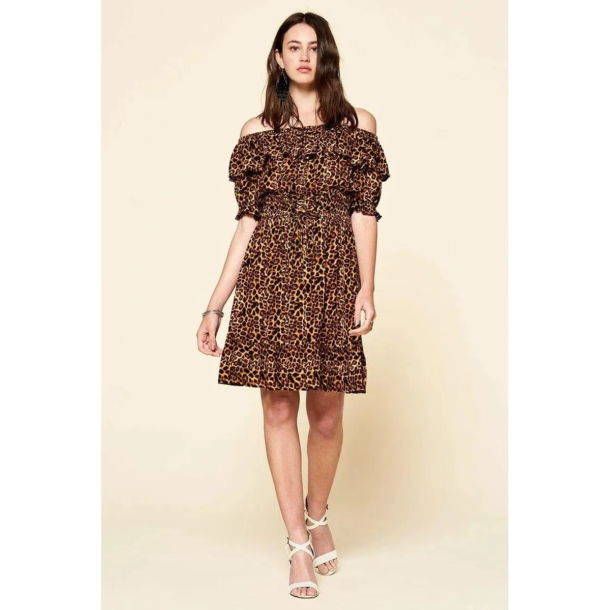 Leopard Printed Woven Dress