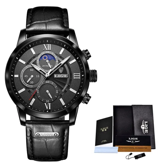 LIGE 2021 Top Brand Luxury Men Wrist Watch