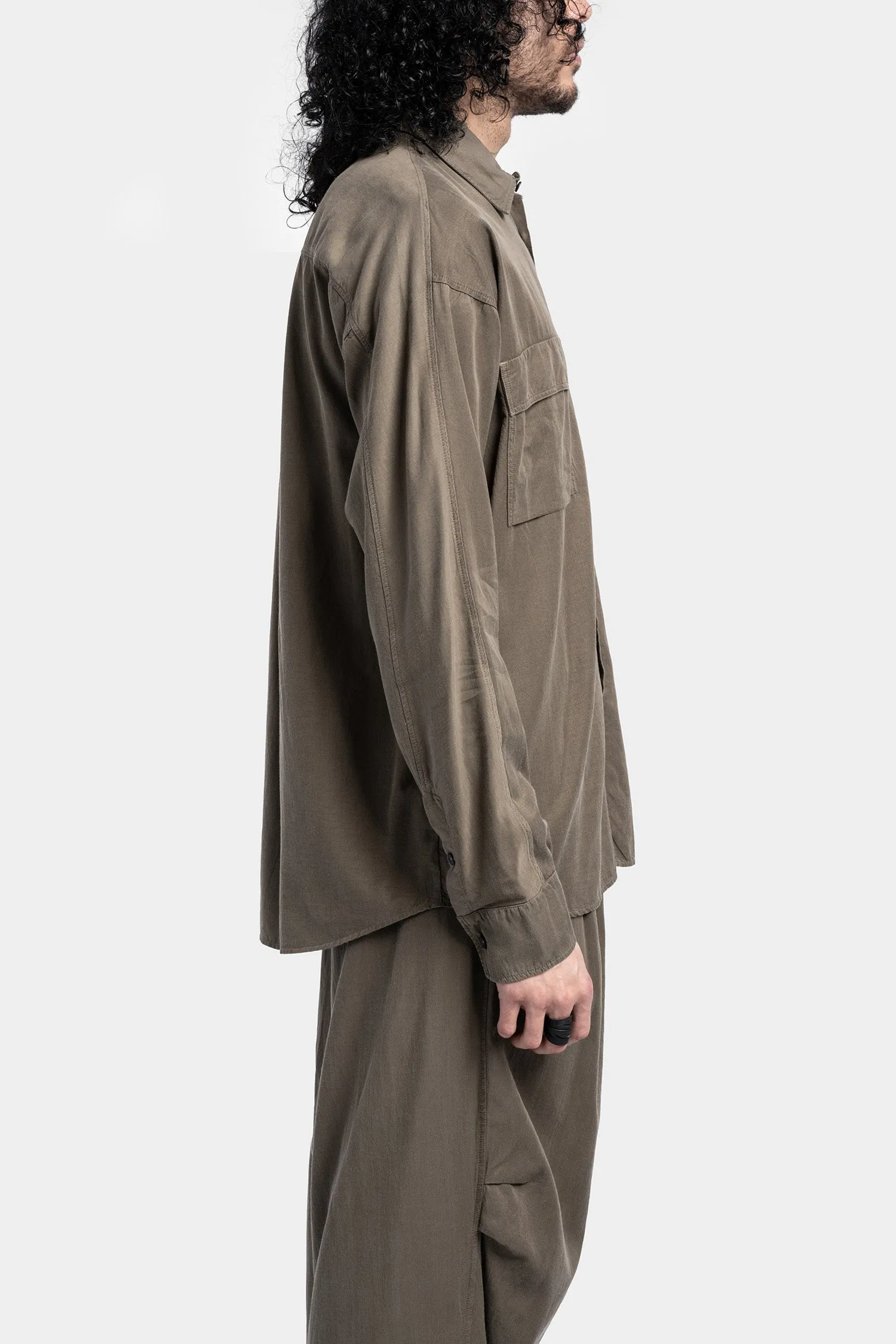 Lightweight oversized shirt, Military green