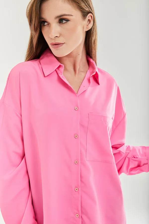 Liquorish Pink Oversized Shirt