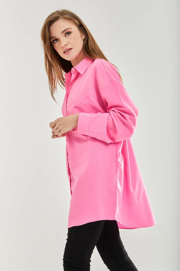 Liquorish Pink Oversized Shirt