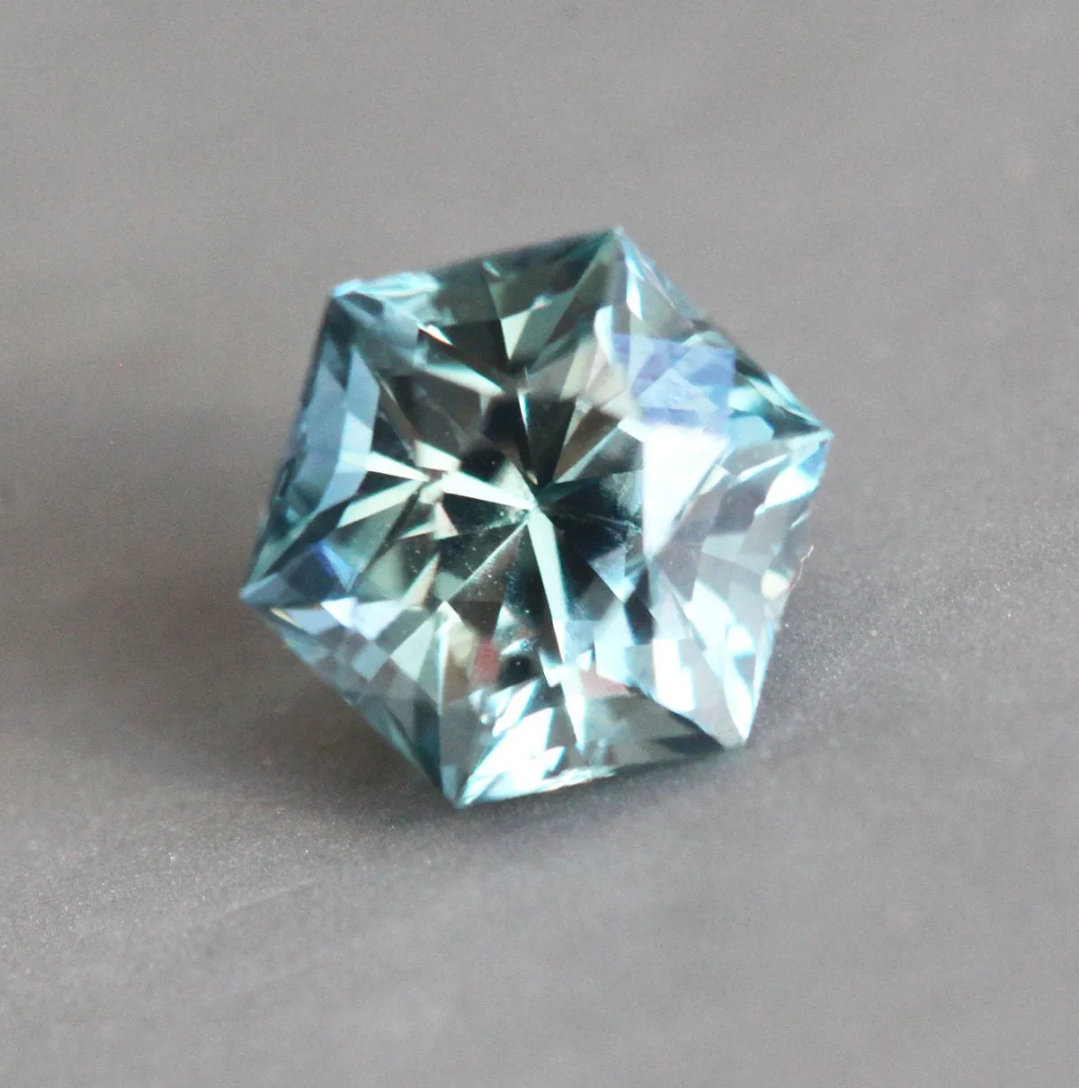 Loose 1.14 Ct Hexagon Teal Sapphire