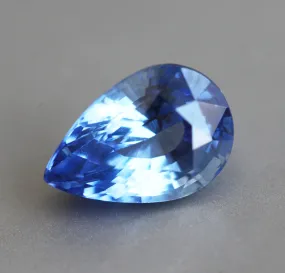 Loose 3.08 Ct Pear Blue Sapphire