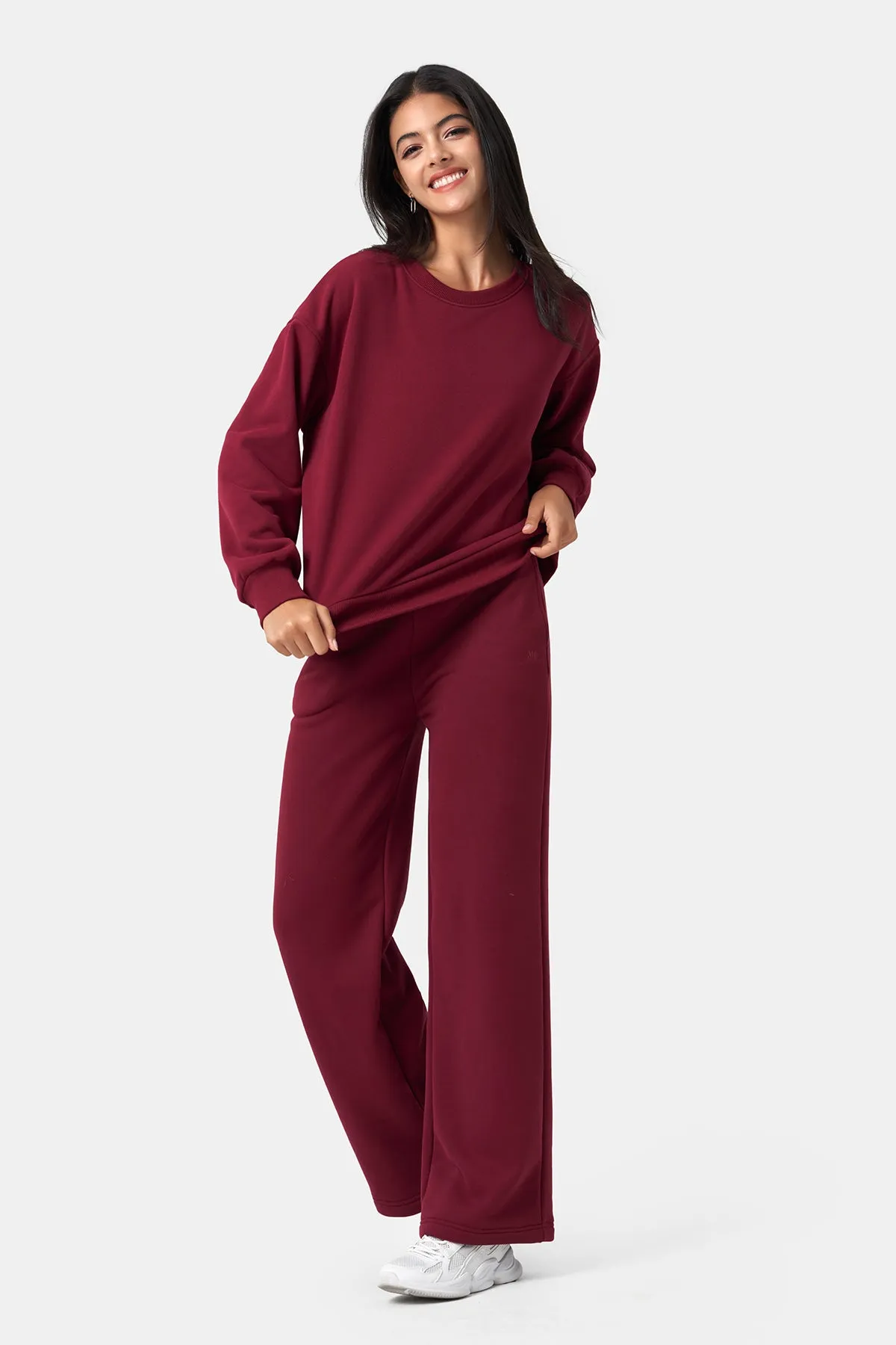 Loose-Fit Straight-Leg Long Sweatpants