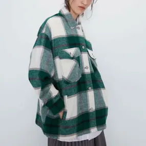 Loose-Fitting Flannel Shirt With Pockets