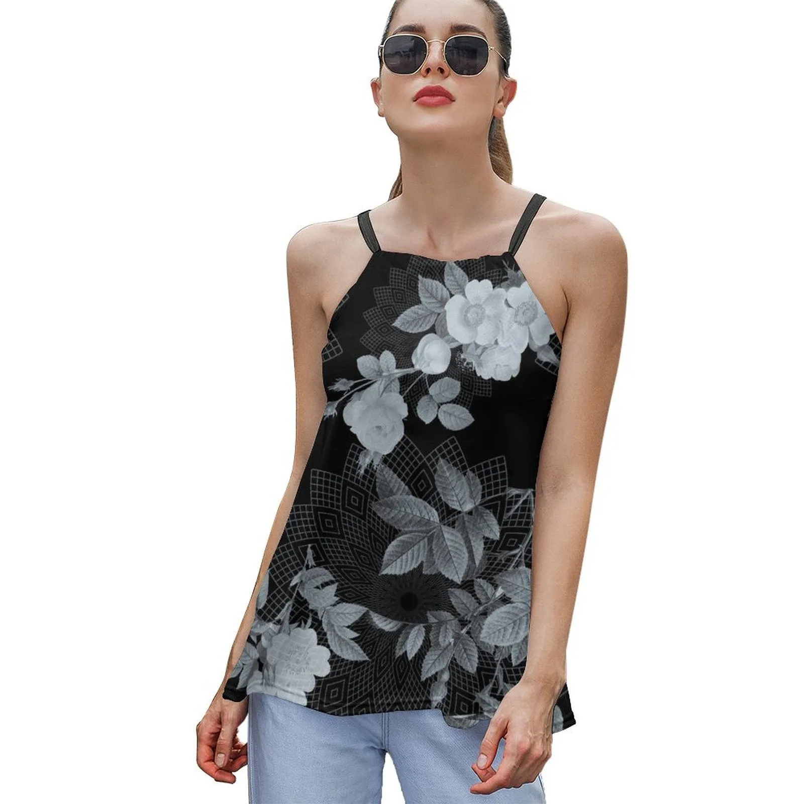 Loose Halter Neck Camisole (N01) Printed Camisole