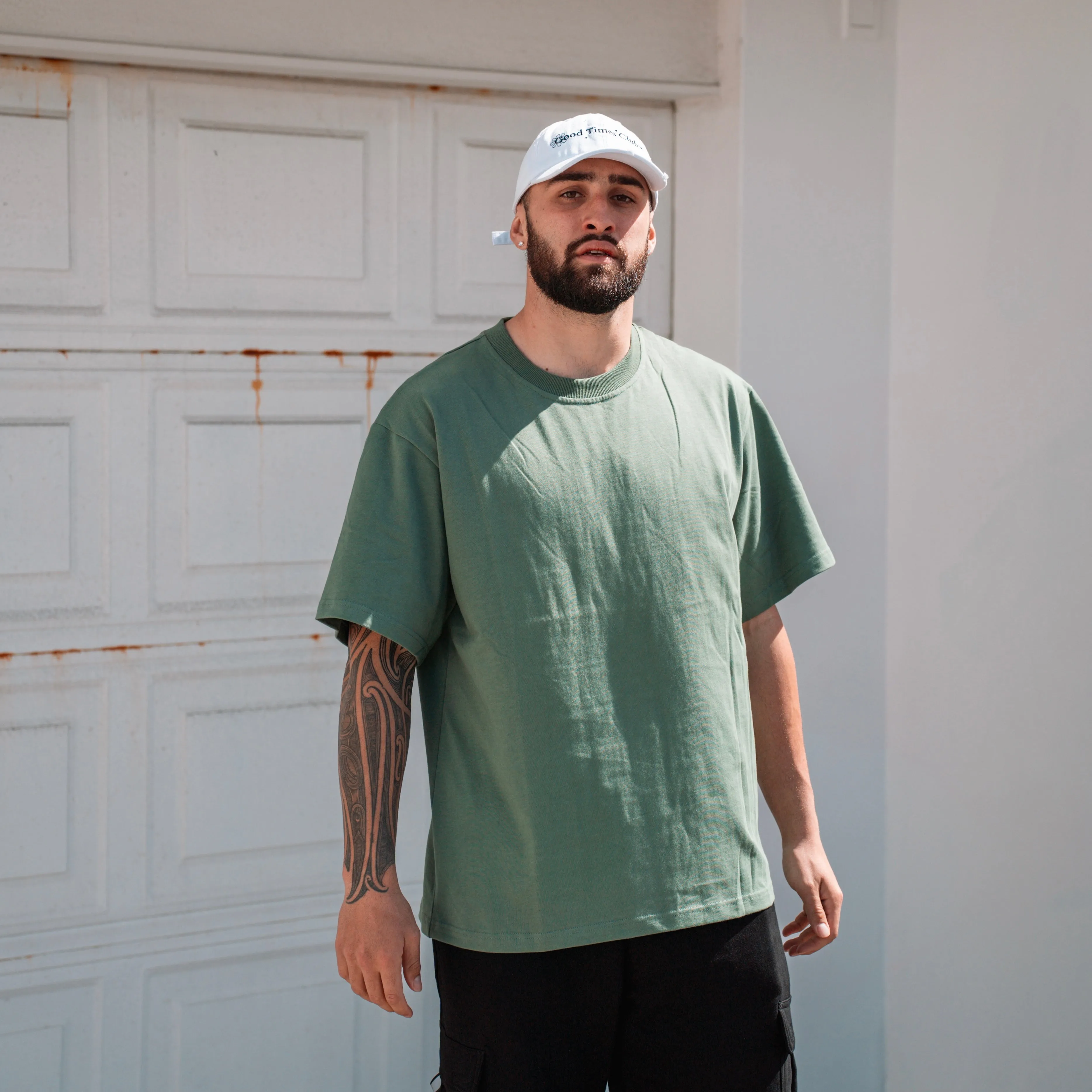 LUXURY BLANK TEE - OLIVE