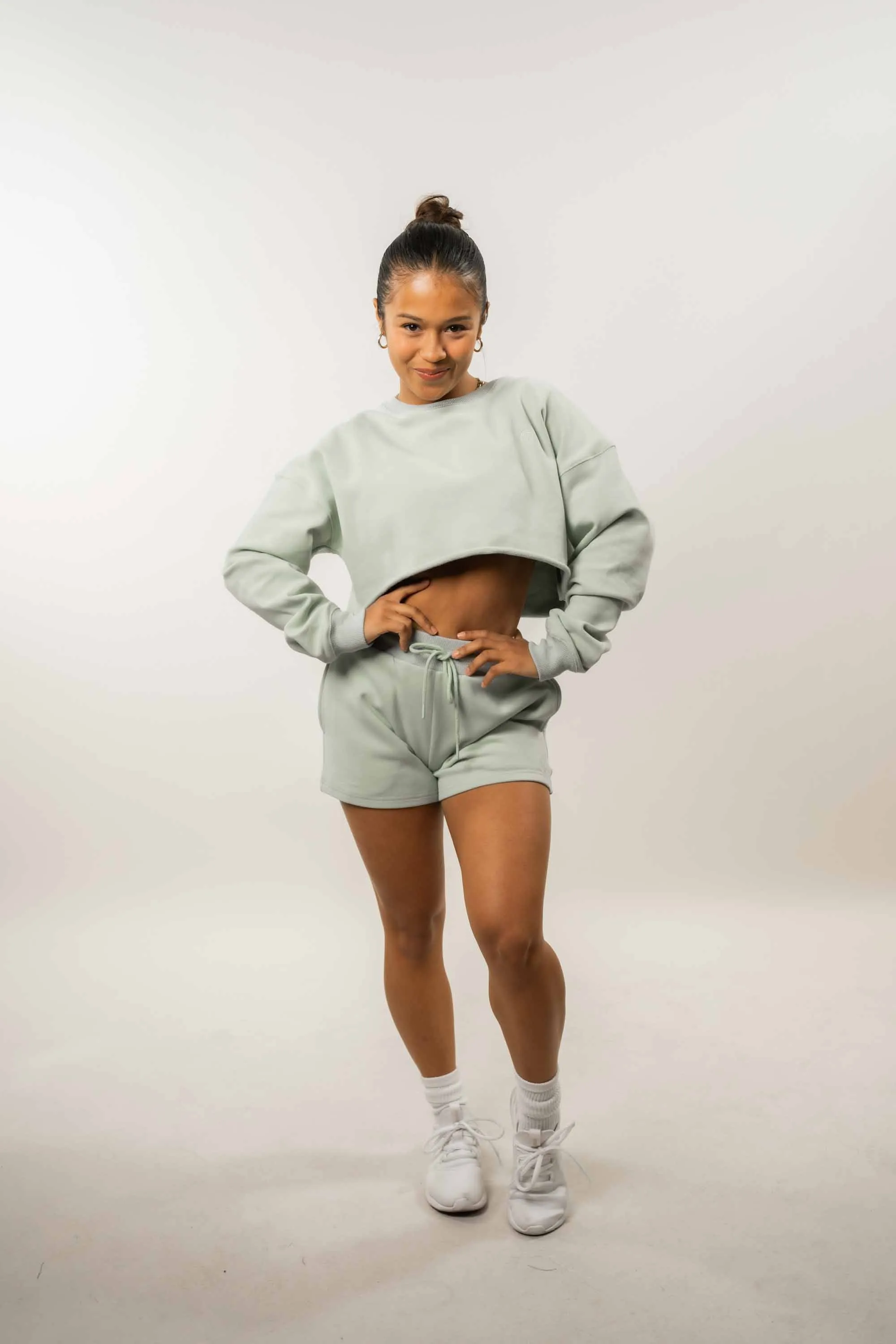 Luxury Loungewear Cropped Crewneck