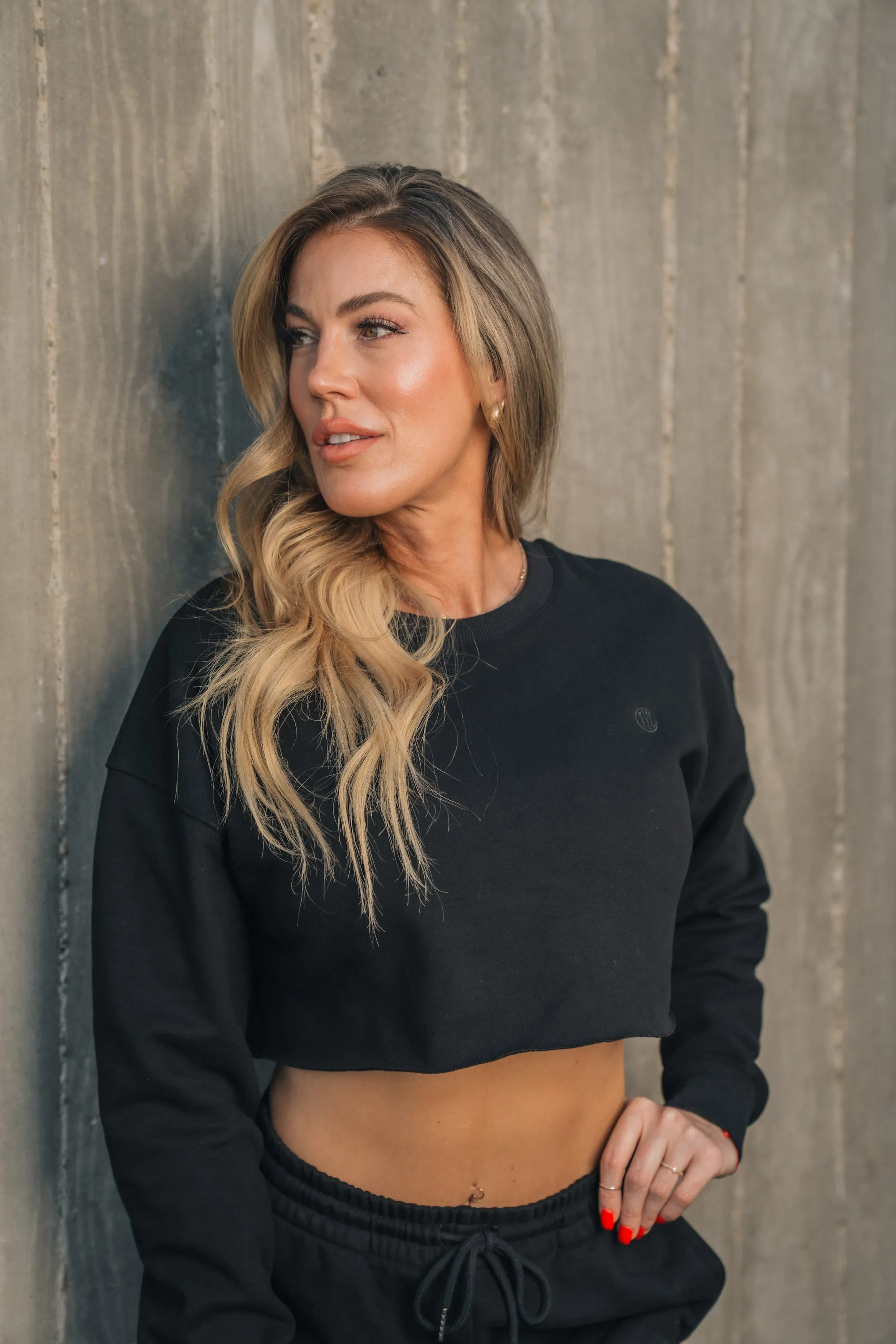 Luxury Loungewear Cropped Crewneck