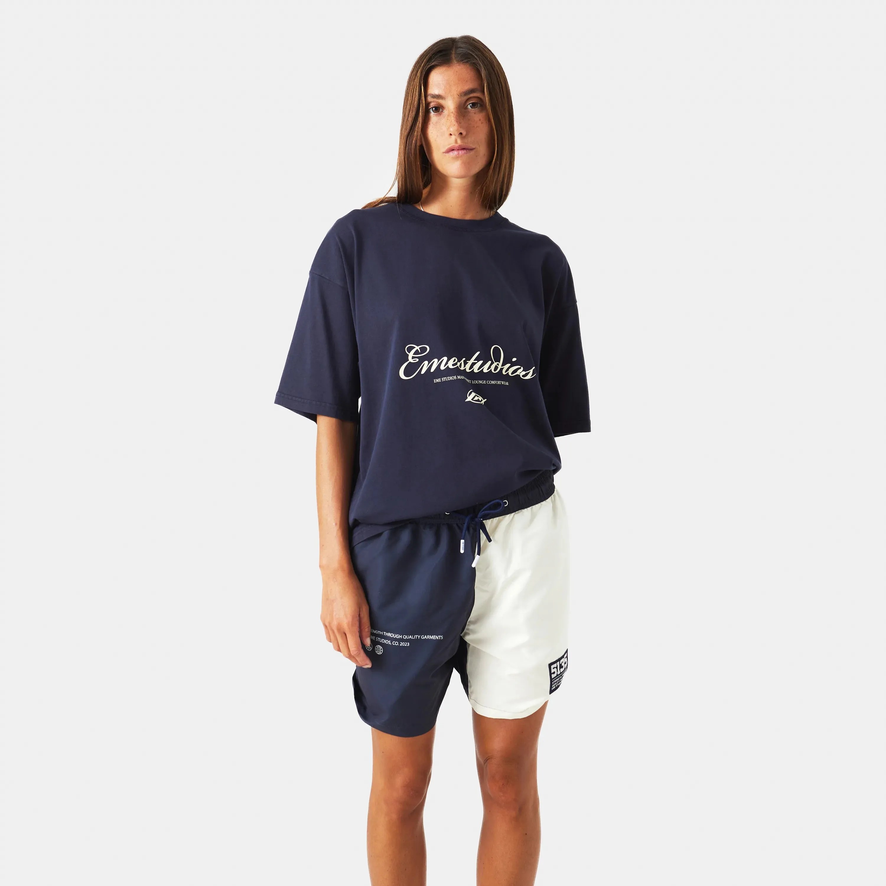 Main Street Navy Oversized Tee