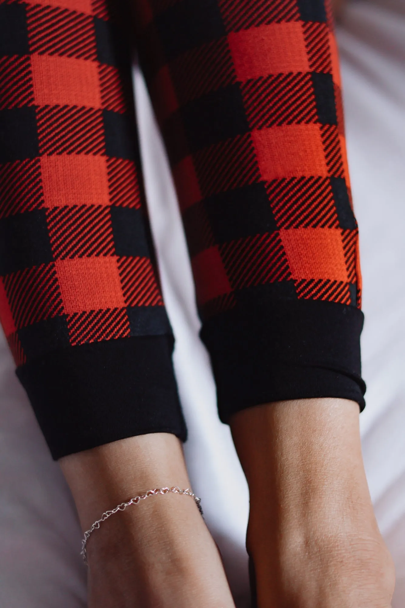 MAMA JOGGERS- Red Buffalo Plaid