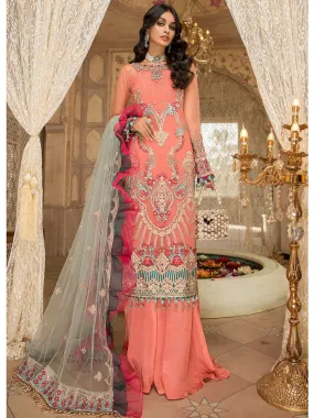 Maryam's Peach Luxury Chiffon Suit (PRET Premium Collection)