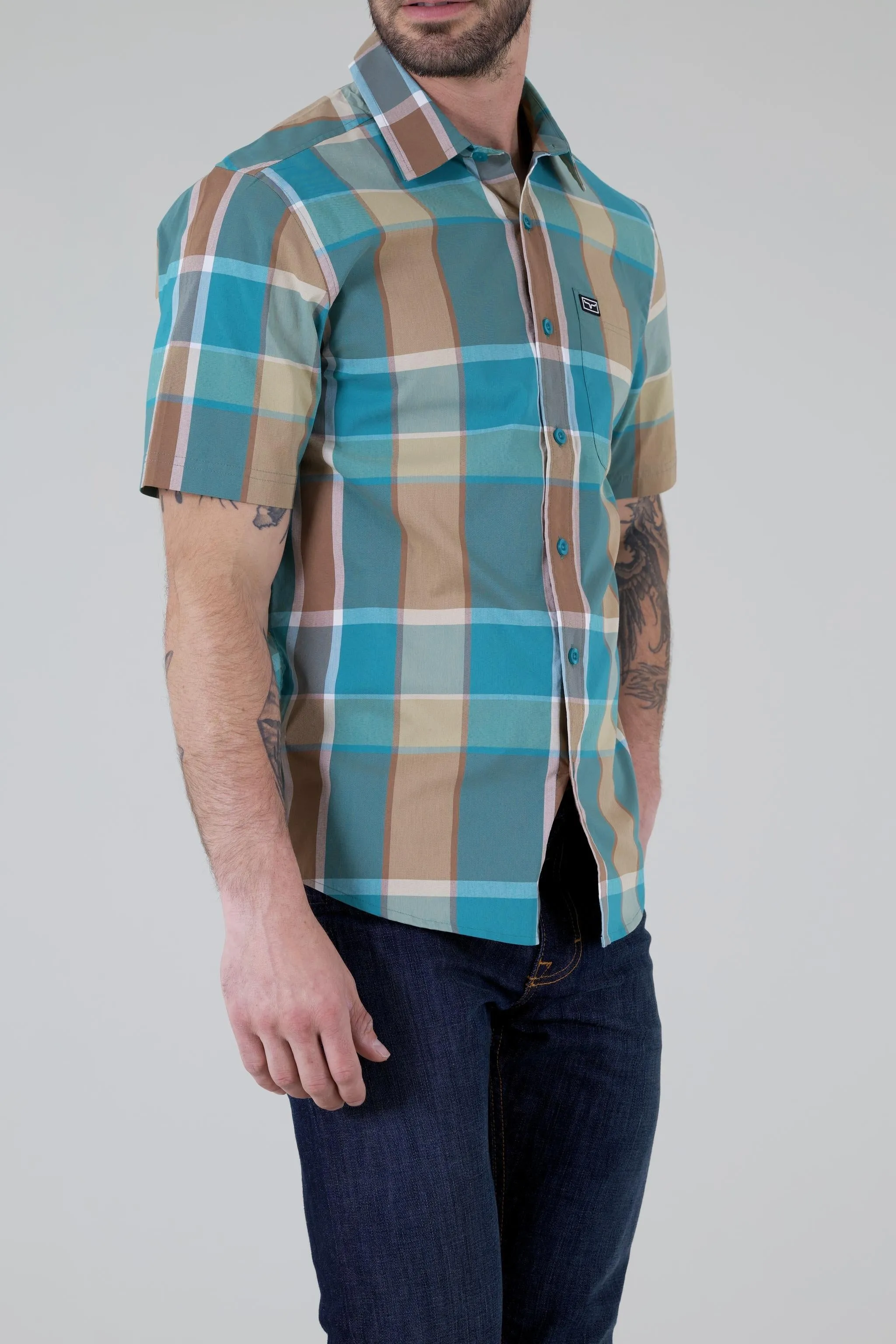 Masonic Plaid Dress Shirt