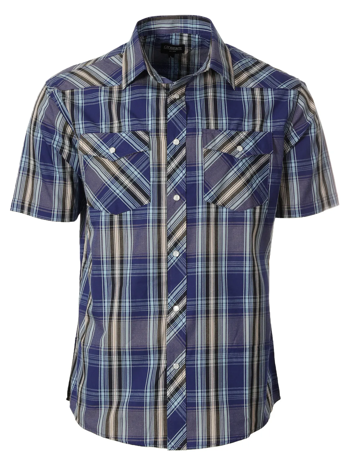 Men's Plaid Western Shirt, 3XL