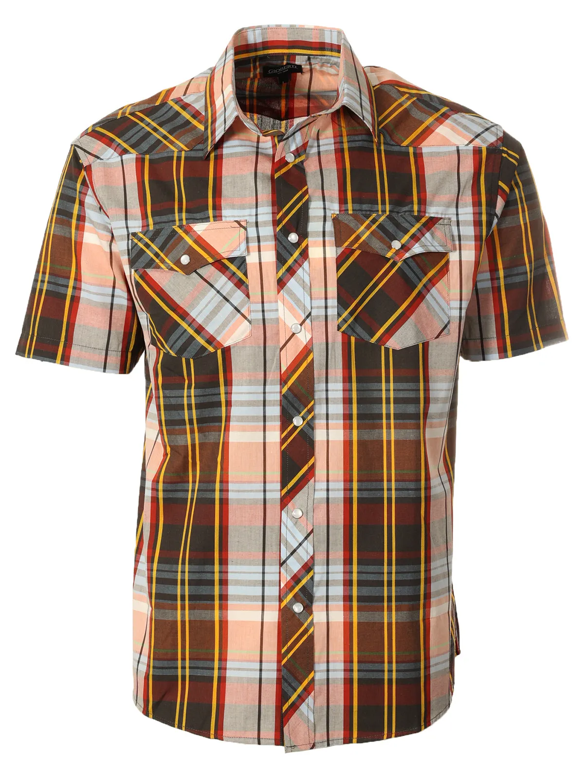 Men's Plaid Western Shirt, 3XL