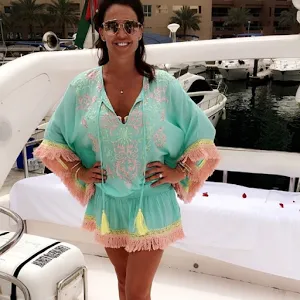 Mint Luxury Fringed Kaftan