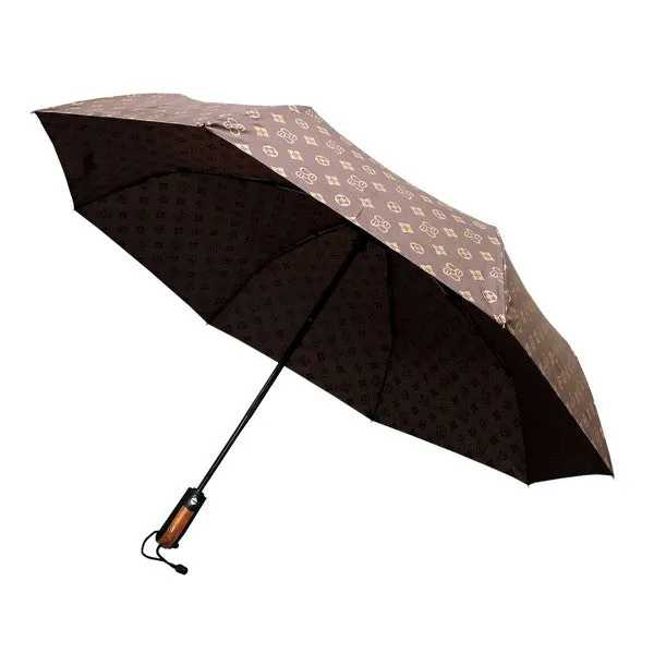 MONOGRAM PRINTED AUTO UMBRELLA