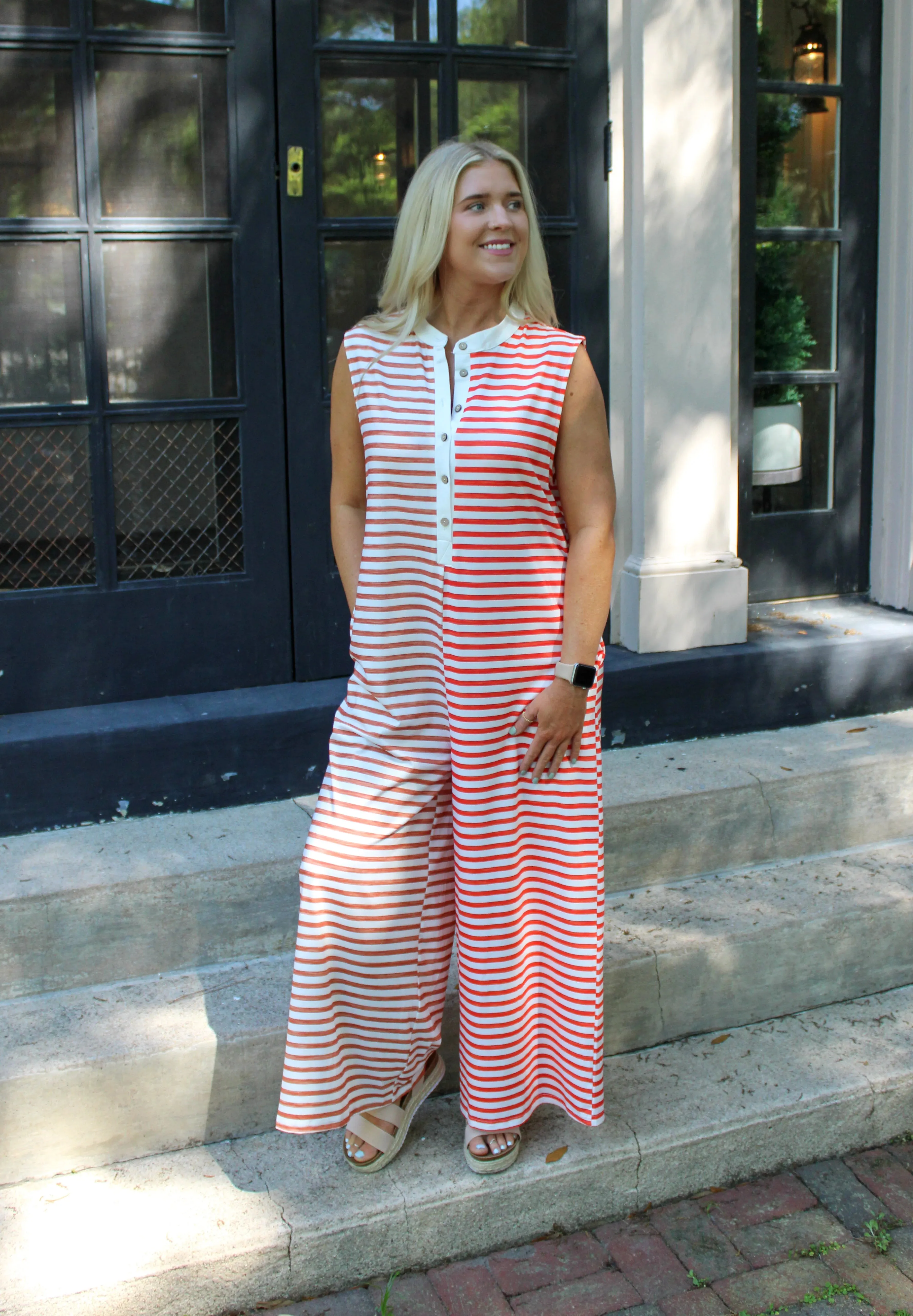 Oversized Button Jumpsuit