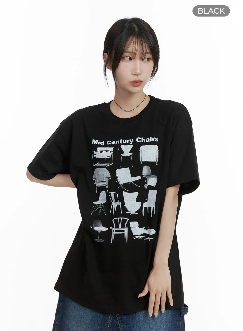 Oversized Graphic Top CA404