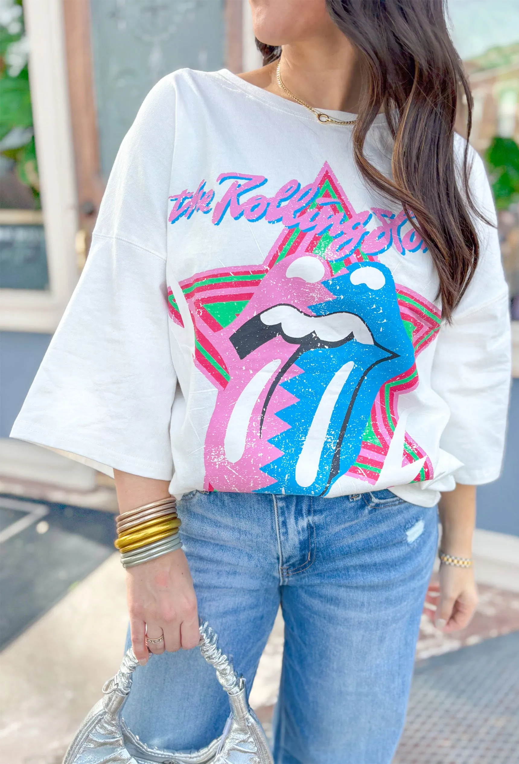 Oversized Rolling Stones Graphic Tee