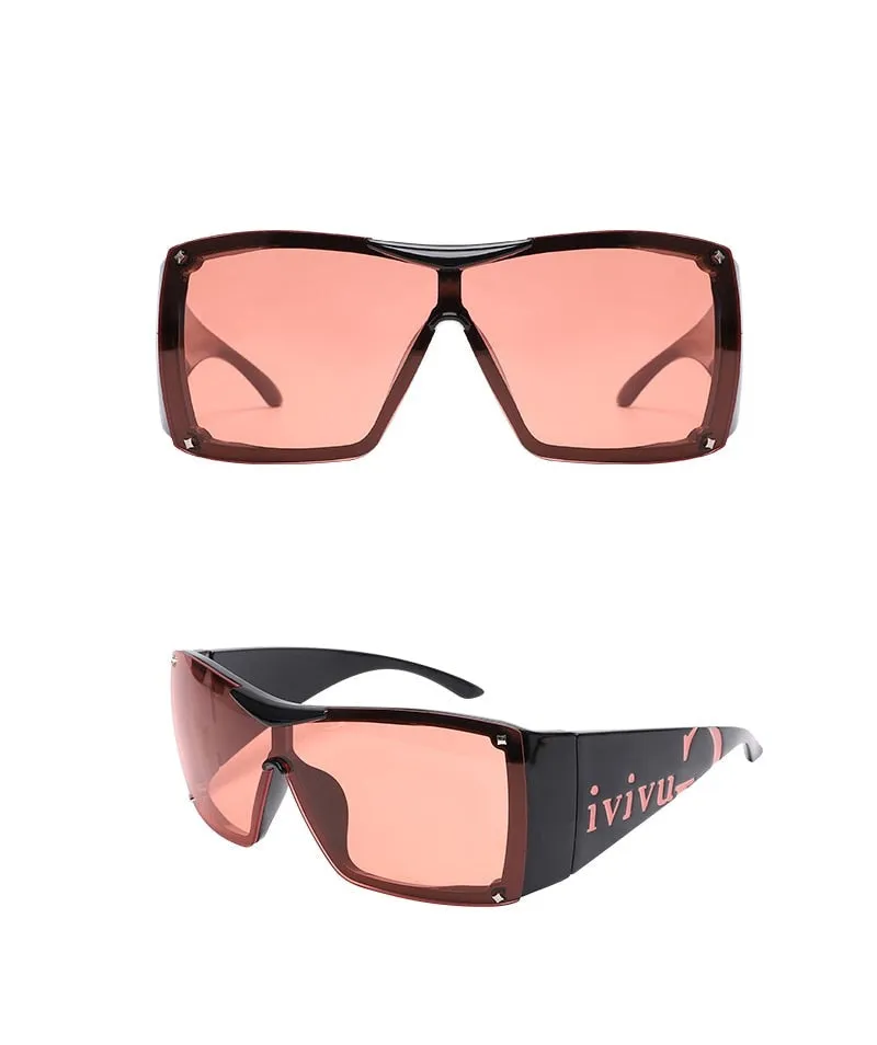 Oversized Square Goggle Sunglasses