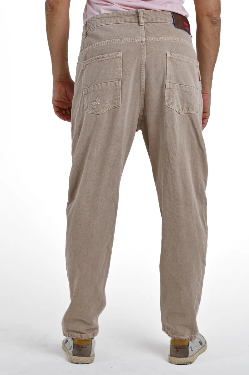 Pantaloni loose Wide M1 beige SS24