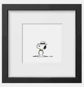 Handmade Dapper Peanuts Print in Elegant Frame