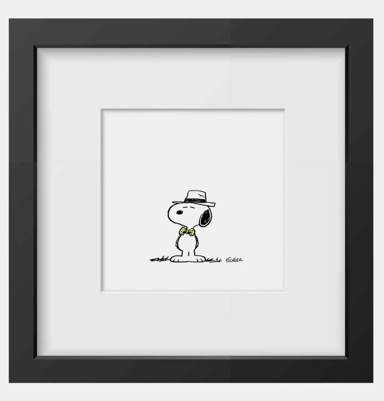 Handmade Dapper Peanuts Print in Elegant Frame