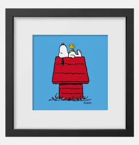 Peanuts House Framed Handmade Print