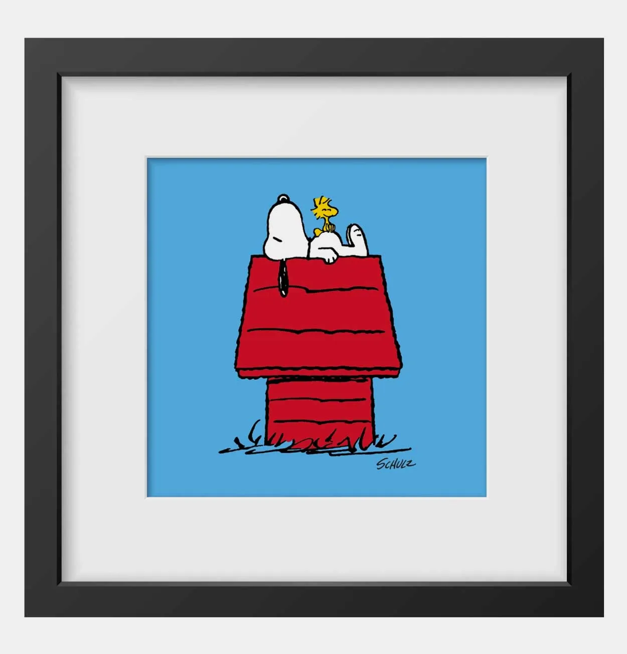 Peanuts House Framed Handmade Print