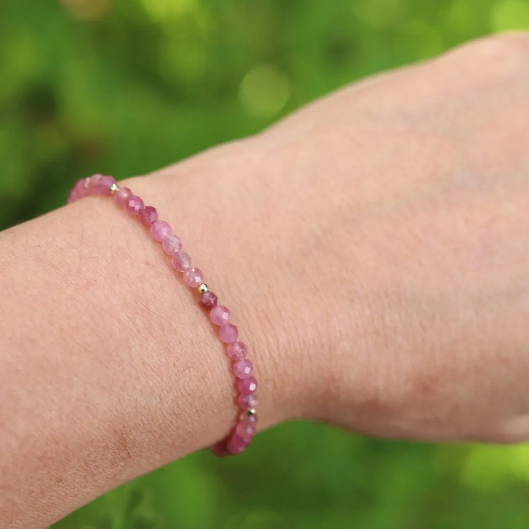 Pink Tourmaline Delicate Luxury Bracelet