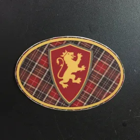 Plaid Oval Decal