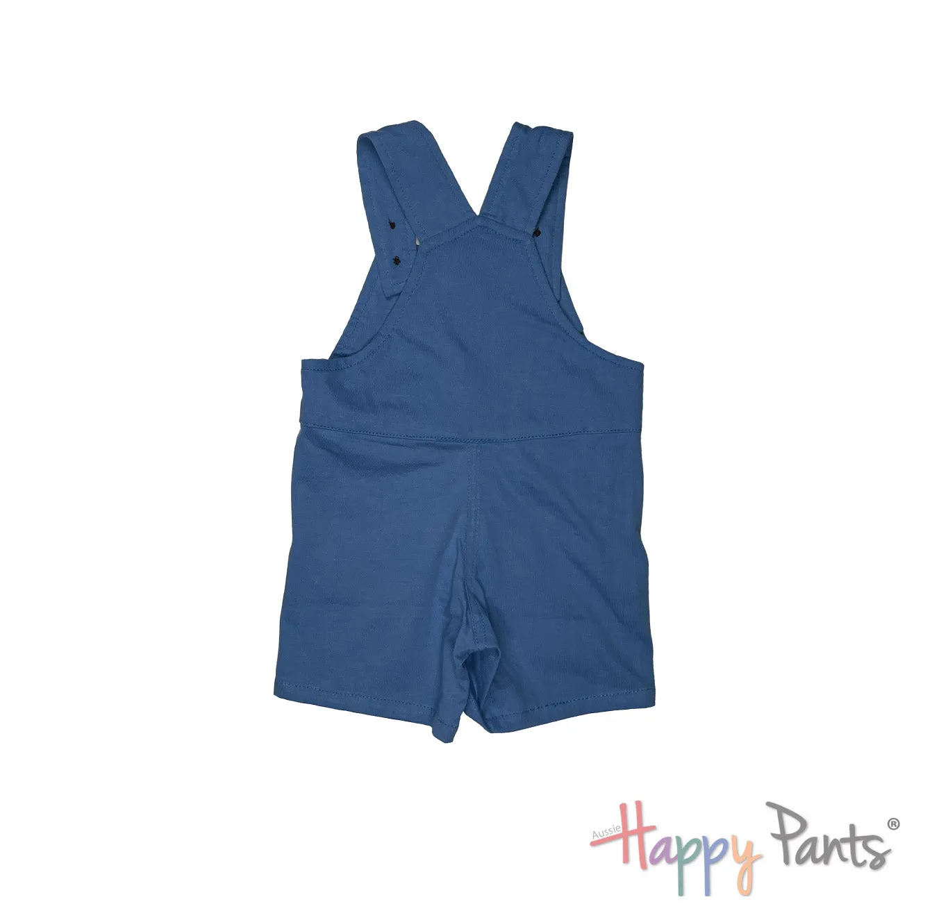 Plain Blue Short Overall for Boys