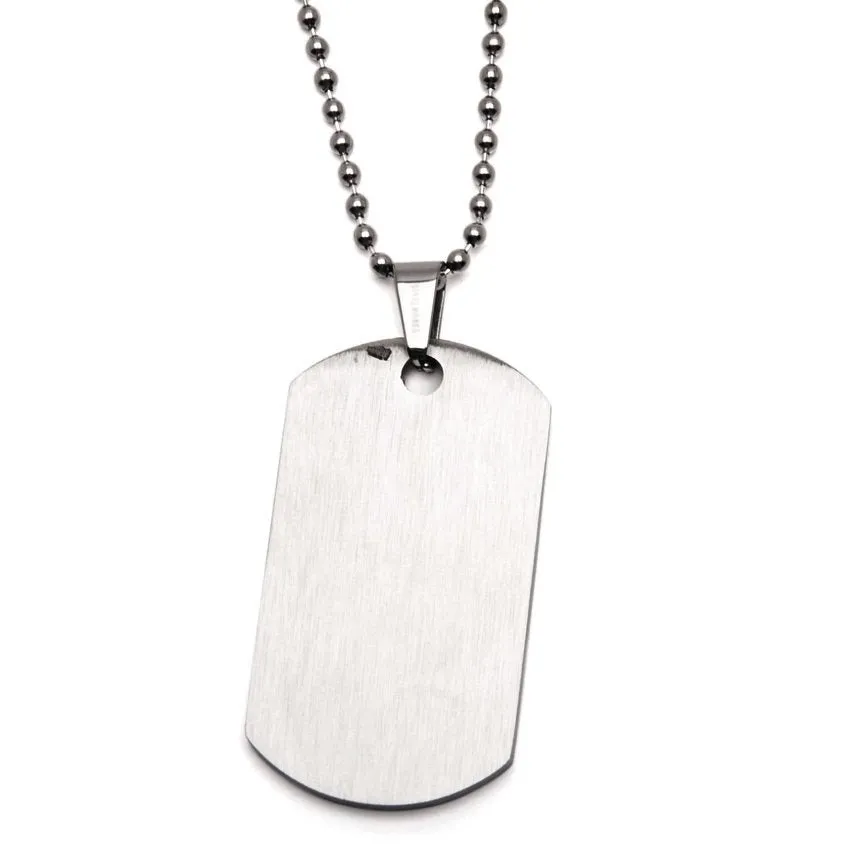 Plain Dogtag with Ballschain Necklace