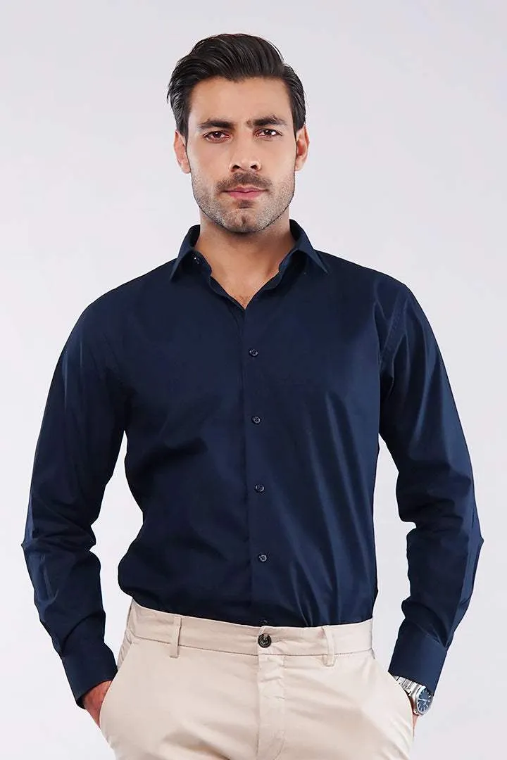 Plain Shirt - Navy Blue