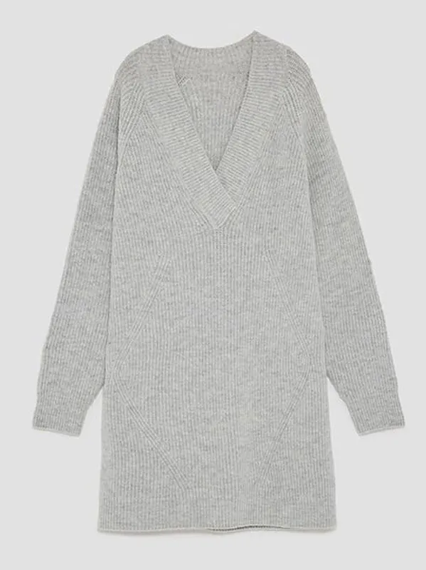 Plus Size V-neck Loose Sweater